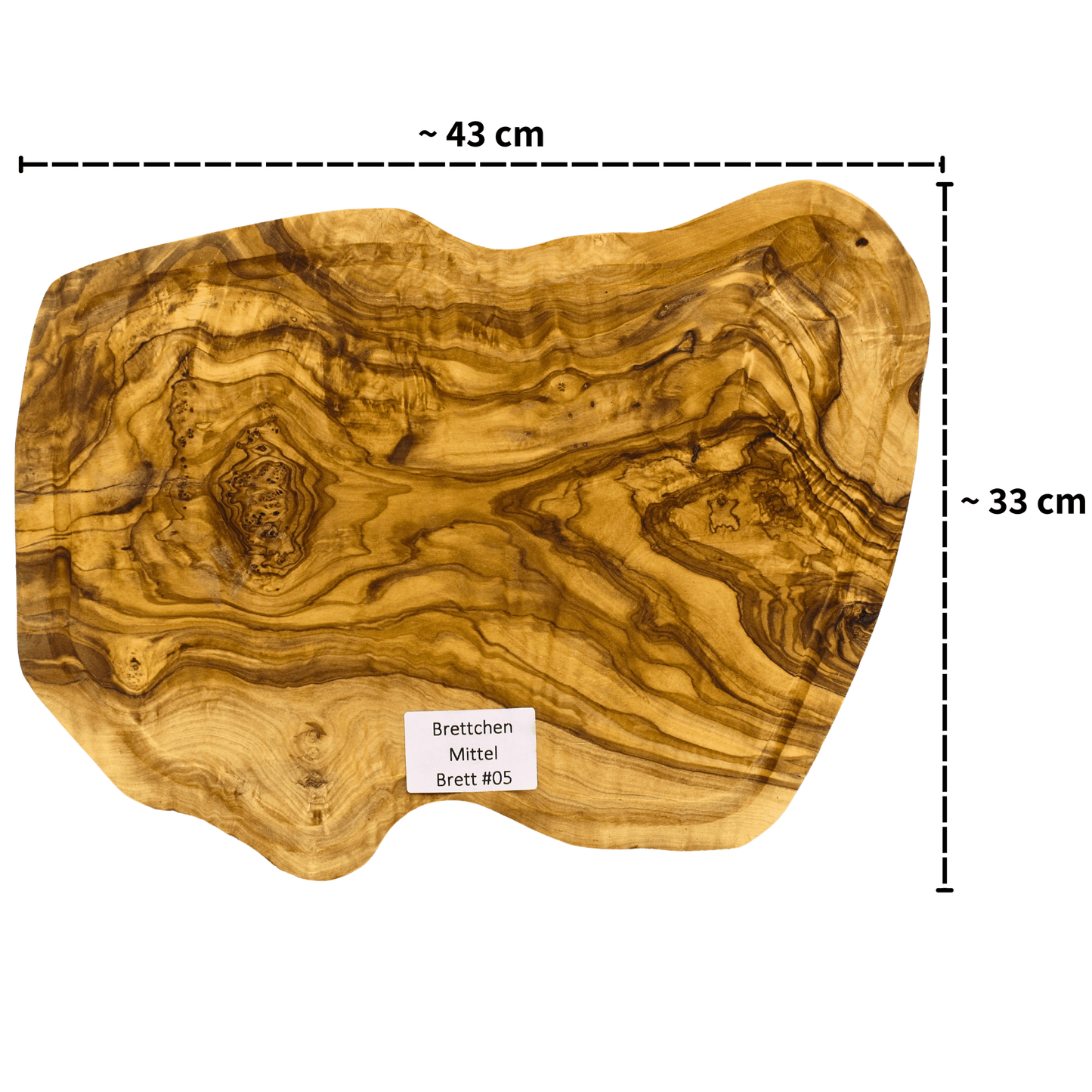 Olive Holzbrettchen Massivholz - Mittel