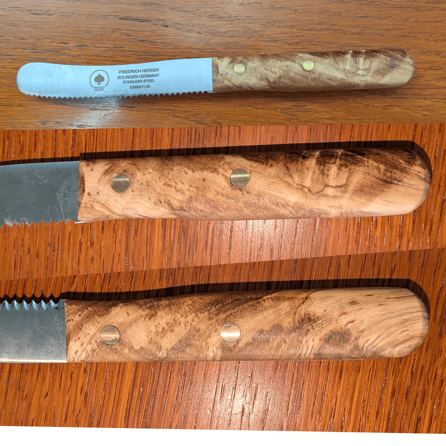 Fundstück: Buckelsmesser Olive besondere Maserung