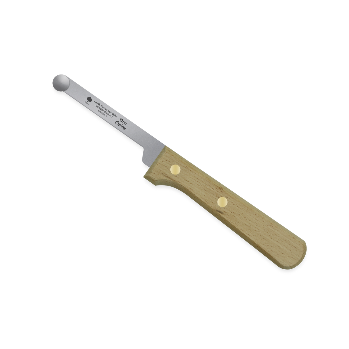 Butzenmesser 8 cm Don Carlos mit loeffelfoermiger Spitze von F. HERDER Solingen