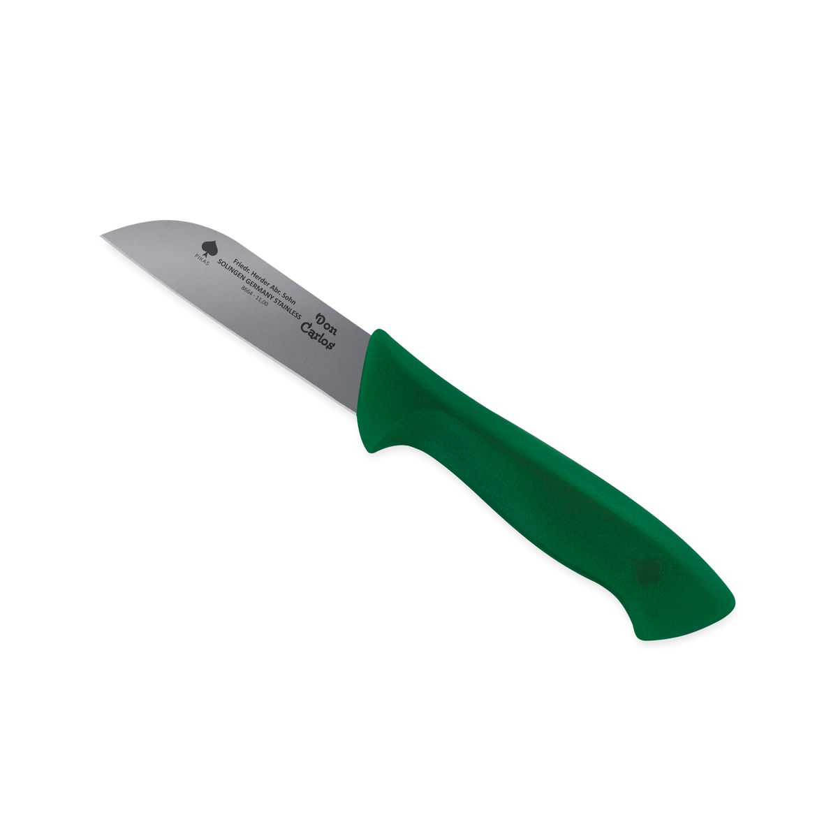 Gemüsemesser Don Carlos von F. HERDER mit 11 cm Klinge und grünem Kunststoffgriff