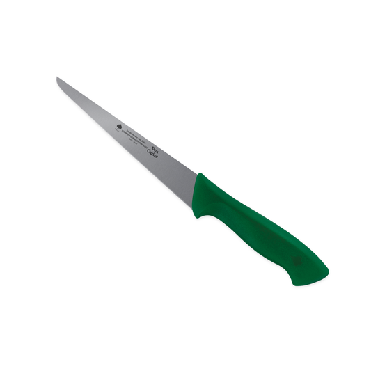 Fischmesser Don Carlos von F. HERDER mit 18 cm Klinge und grünem Kunststoffgriff