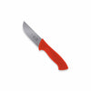 Fleischermesser / Schlachtmesser mit rotem Kunststoffgriff, 12 cm Klinge