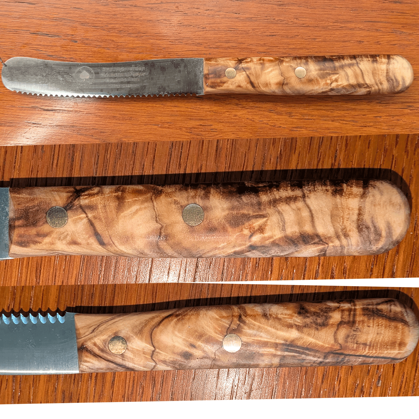 Fundstück: Buckelsmesser Olive besondere Maserung