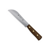 Erntemesser aus Carbonstahl mit Holzgriff, Gemüse, Gartenmesser aus Solingen für Gemüse- und Salaternte, Walnussgriff, Wellenschliff, 15,5 cm Klinge